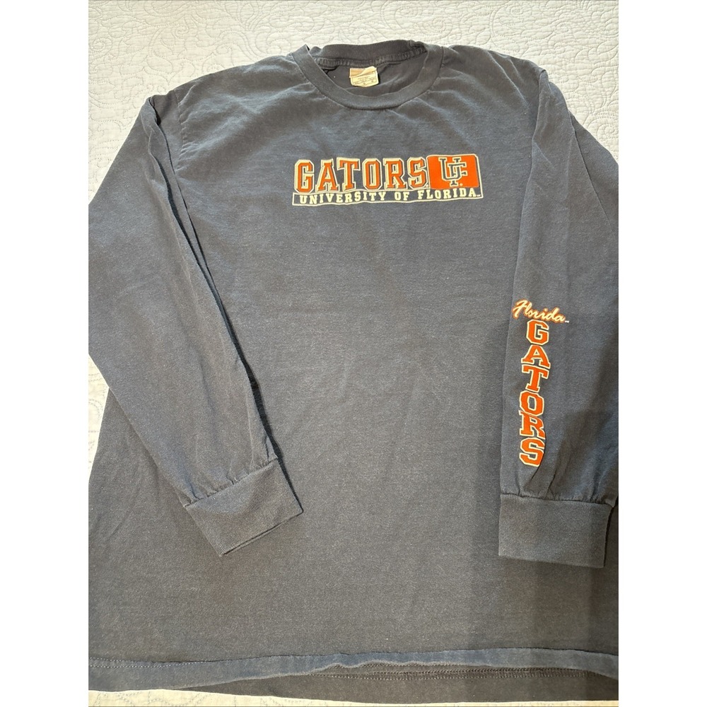 Florida Gators Mens L Blue Alstyle AAA Long Sleeve Shirt NCAA Football VTG